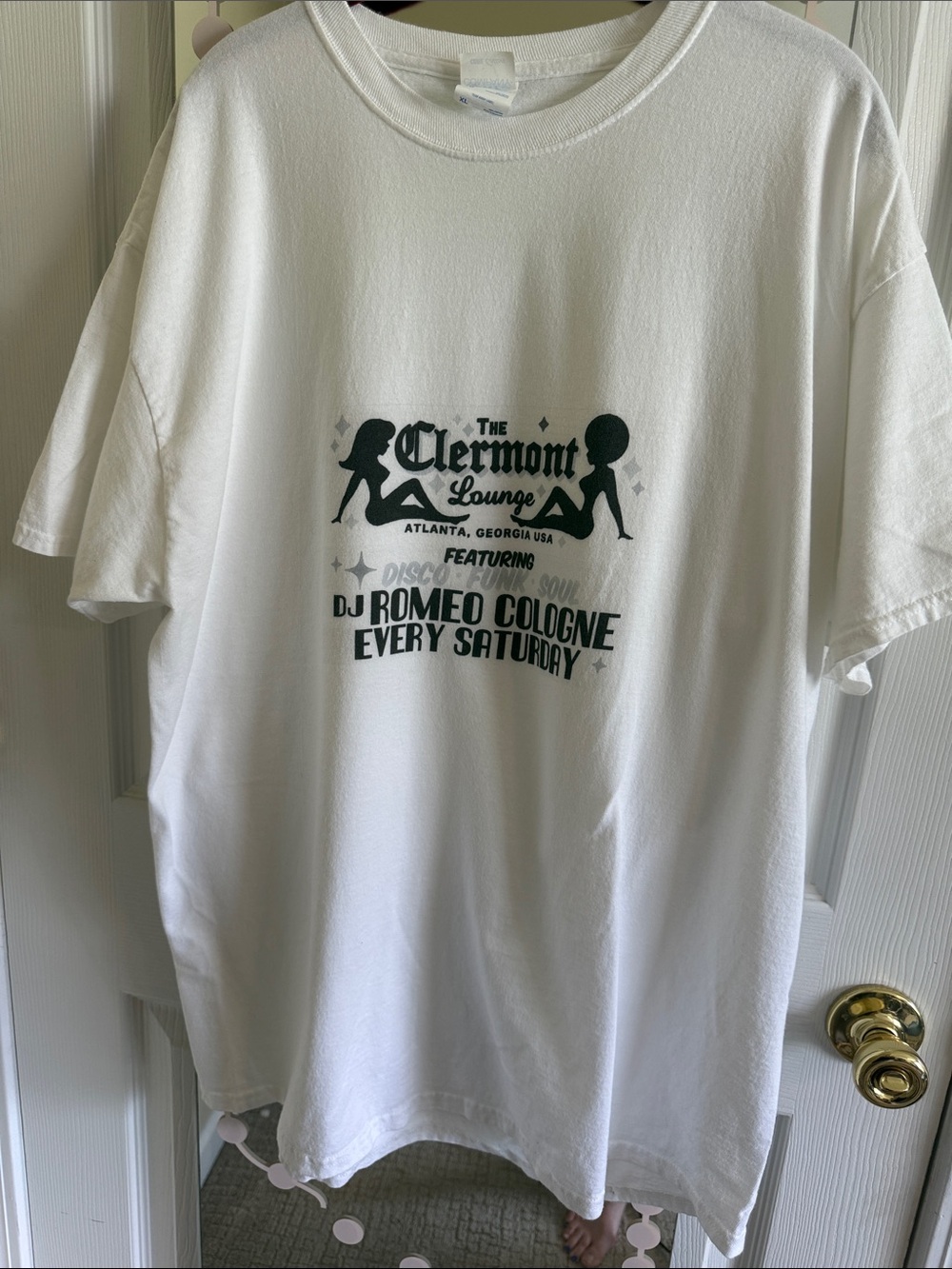 The Clermont Lounge White Graphic Tee - Green Print